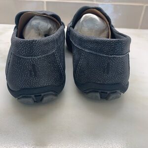 Mens Johnnie-O driving mocs. Never worn. Size 10.5 Color is blue-grey.